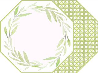 Holly Stuart Octagonal Placemat, Lime