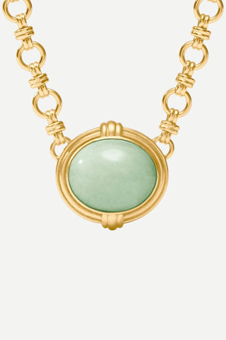 Julie Vos Portofino Demi Necklace, Aqua Jade