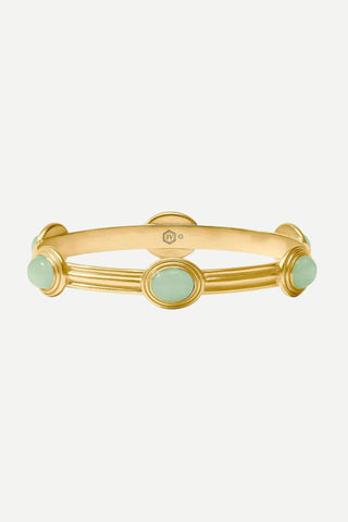 Julie Vos MEDIUM Portofino Stone Bangle Bracelet, Aqua Jade JULIE VOS