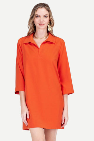 Jade Placket Bell Sleeve Dress, Spice