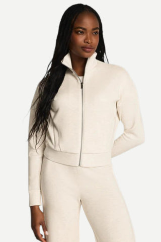 Spanx AirEssentials Track Jacket, Oatmeal Heather SPANX