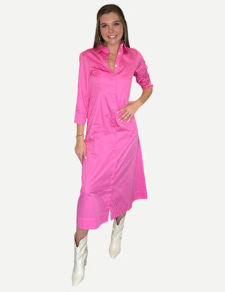 Perlavera Satin Maxi Dress, Pink