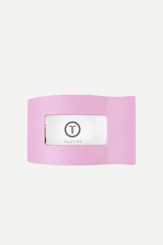Teleties Small Flat Rectangle Clip, Pinkmas