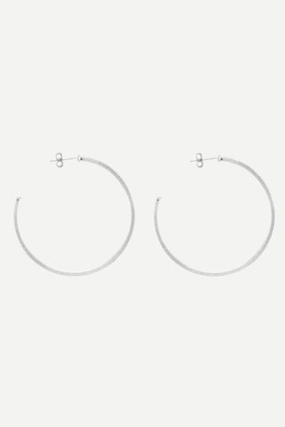 Sheila Fajl Perfect Hoops Earrings, Brushed Silver Plated SHEILA FAJL