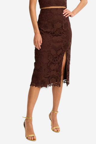 Allison Drea Skirt, Chocolate Brown
