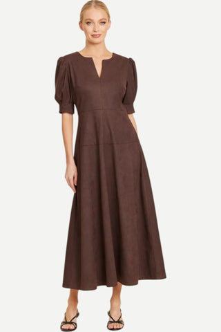 Dolce Cabo Faux Suede Maxi Dress, Brown