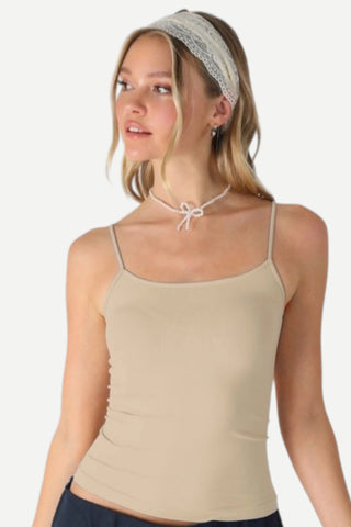 Nikibiki Short Length Camisole, Stone NIKIBIKI