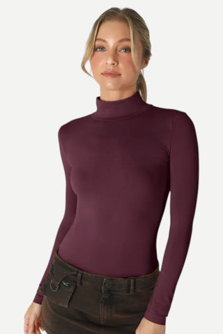 NIKIBIKI Long Sleeve Mock Neck, Fig