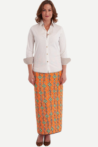 CK Bradley Bryson Button Down Top, White/Taupe Stripe