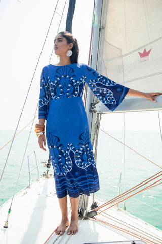 Beyond By Vera Camelia Dress, Harbor Azure