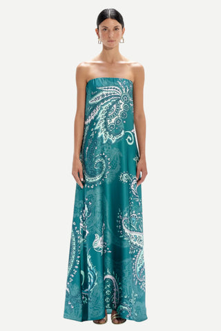 Especia Solanum Paisley Maxi Dress, Teal