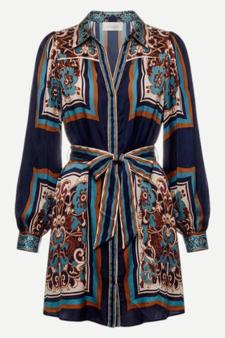 Cleobella Charisma Mini Dress, Black Floral Mini Anise Print