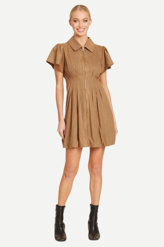Dolce Cabo Faux Suede Bubble Dress, Tobacco