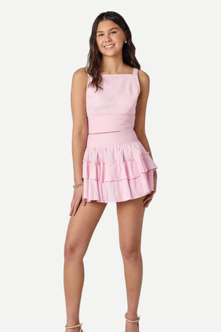 Cake For Dinner Bella Bow Tank Top, Rosa