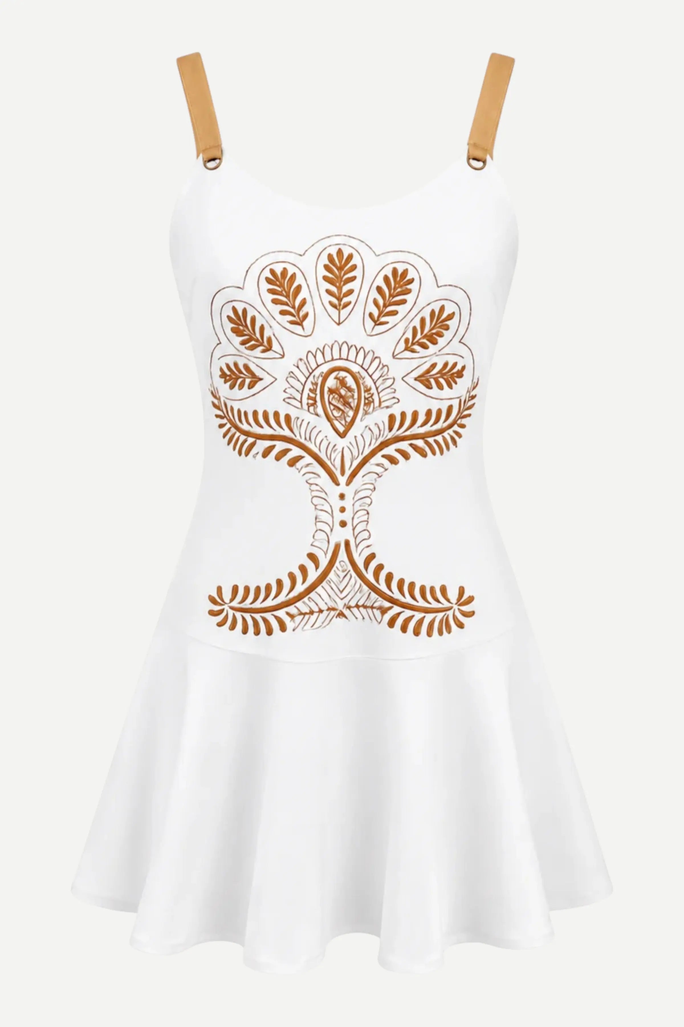 anna cate dresses Parker Neutral Botanical Mini Dress
