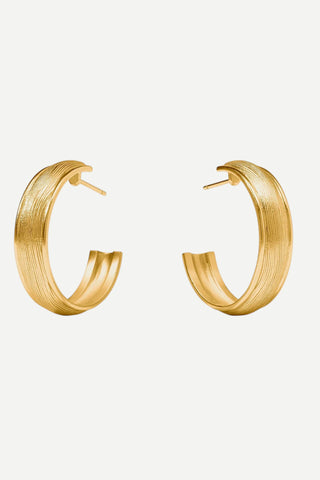 Julie Vos Cobblestone Medium Hoop, Gold
