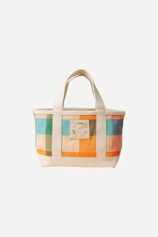 Sunshine Tienda Mini Rainbow Plaid Canvas Tote Bag Sunshine Tienda