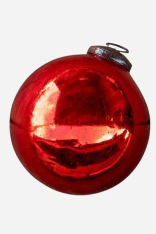 Park Hill Collection Antique Shiny Ruby Glass Ball Ornament, Extra Large
