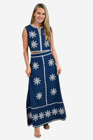 Victoria Dunn Maura Maxi Skirt, Midnight Star