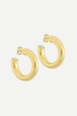 Sheila Fajl Small Chantel Hoops Earrings, Shiny 18K Gold Plated