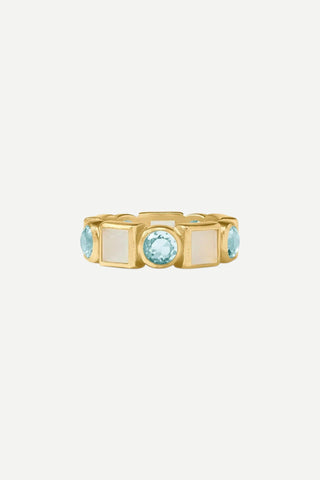Julie Vos Jolie Ring Size-7, Aquamarine Blue JULIE VOS