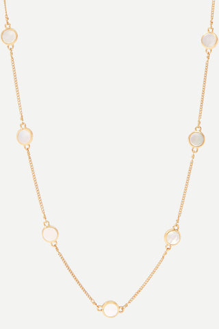 Julie Vos Valencia Delicate Station Necklace, Mother of Pearl