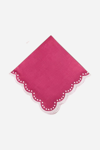 Don Lino Border Dots Napkins, Pink
