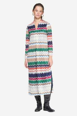 Vilagallo Margo Dress, Multicolor ZigZag
