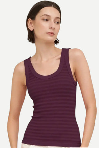 Nikibiki Reversible Striped Tank Top, Raisin - OS