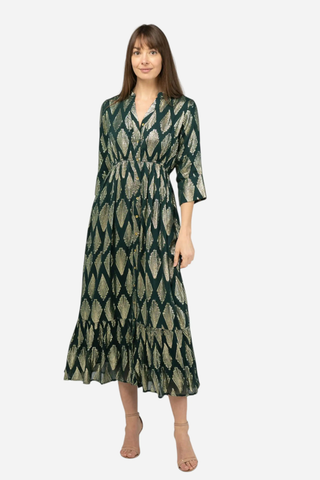 Beau & Ro Christie Dress, Emerald Deco