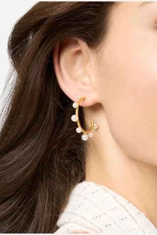 Julie Vos MEDIUM Hydra Stone Hoop Earring, Pearl JULIE VOS