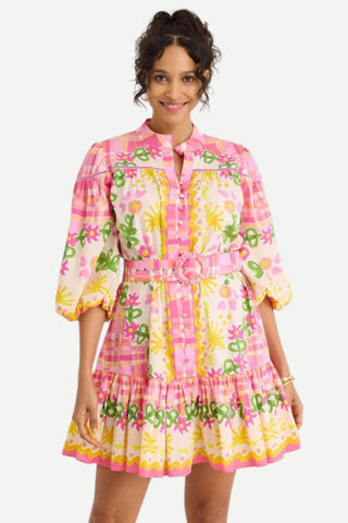 Alivia Lori-Anne Dress, Pink Tapestry Bloom - Monkee's of the Village Alivia Lori-Anne Dress, Pink Tapestry Bloom - Monkee's of the Village