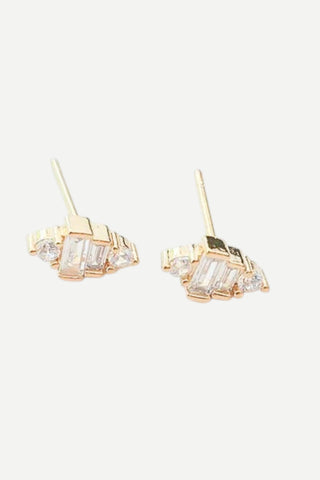 Virtue CZ Diamond Pyramid Stud Earring