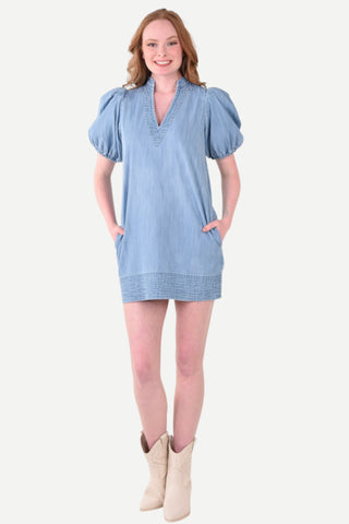 Emily McCarthy Hampton Mini Dress - Denim