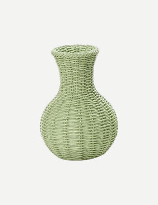 Two's Company Verdigris Basket Weave Pattern Vase