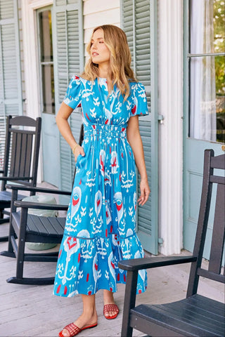 Sheridan French Eloise Dress, Americana Ikat SHERIDAN FRENCH