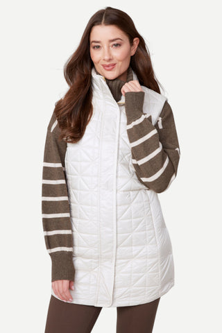 Renuar Woven Vest, Oyster