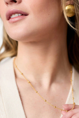 Julie Vos Solara Delicate Station Necklace - 18.5 in, Gold