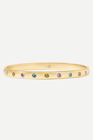 Julie Vos Rainbow Medium Bangle Bracelet, Blue Twilight
