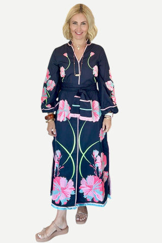 V By Jatin Varma Chandra Dress, Poppy and Peonies