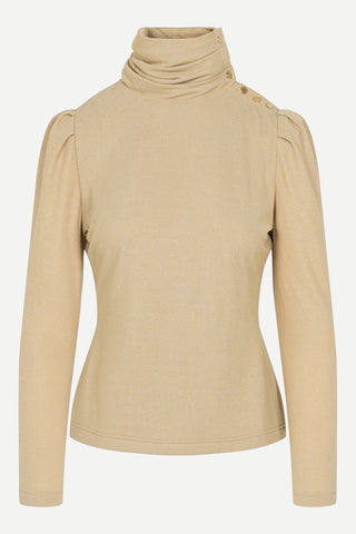 Emily McCarthy Tessa Top, Metallic Gold Knit