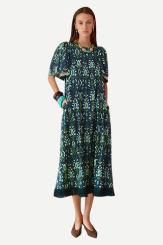 Brooks Ave Georgia Dress, Peacock Navy