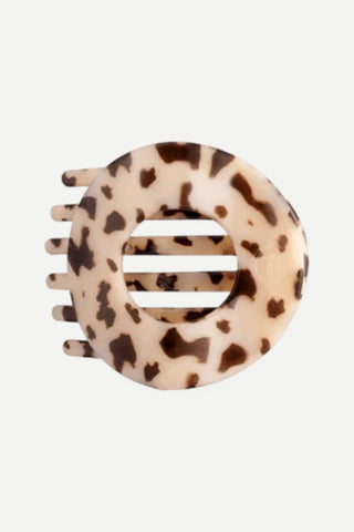 Teleties Small Flat Round Clip, Blonde Tortoise