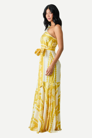 LAVI Isabella One Shoulder Maxi Dress, Yellow LAVI