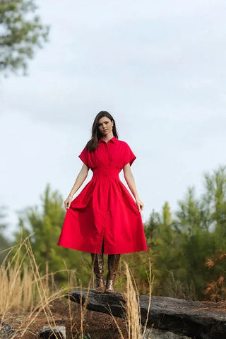 Alden Adair Becca Dress, Poppy Pink Alden Adair