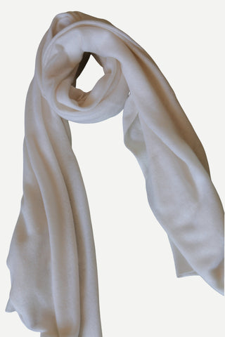 In Cashmere 100% Cashmere Shawl Wrap, Whisper White