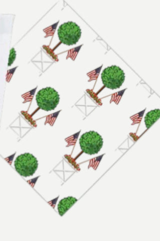 WH Hostess Paper Cocktail Napkins, Patriotic Topiary WH Hostess