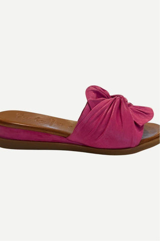 Tyche Sassy Leather Sandals, Fuchsia