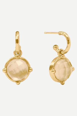 Julie Vos Honeybee Hoop & Charm Earring, Iridescent Champagne
