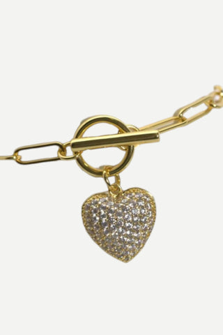 Allison Avery Elle Woods Bracelet, Diamond Puff Heart Allison Avery